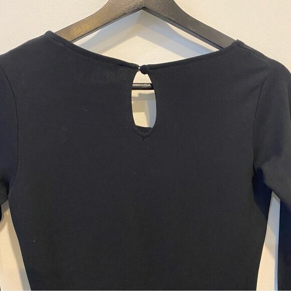 French Connection Little Black Dress with Peekaboo Lace Detail Size 4 - Picture 6 of 16